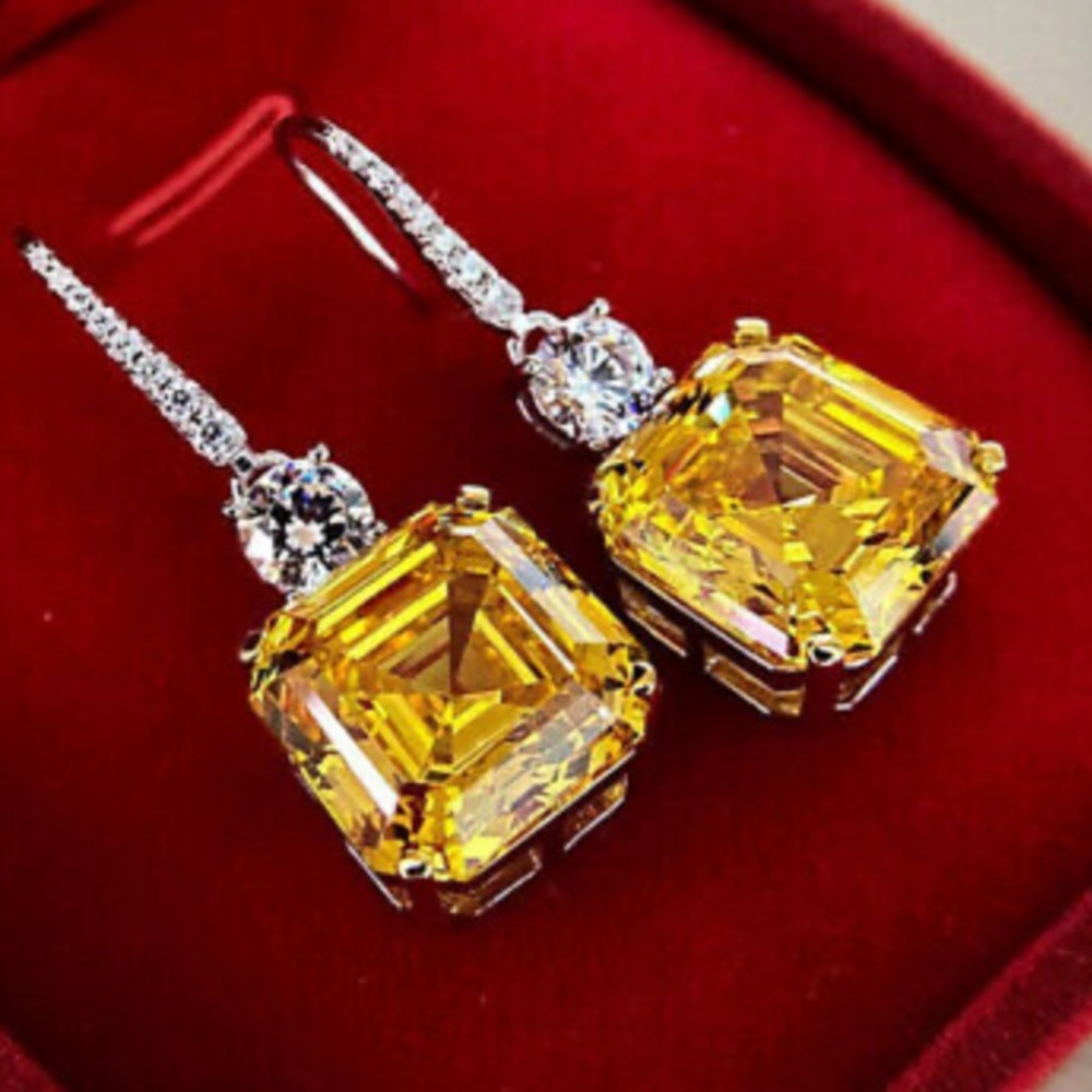 New Sterling silver diamond earrings - Picture 7 of 8
